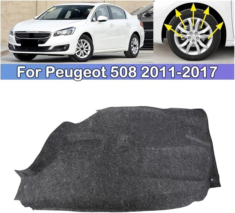 حاجز الطين الأمامي الأيسر المبطّن لسيارة بيجو 508 2011-2017 مع عازل صوتي - Image 3