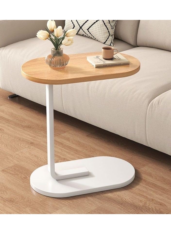 DubaiGallery - Side Table Small Bedside Table Mini Skinny Bedside Table End Table, Space Saving Height 27.6 inches (70 cm) C-Shaped Coffee Table, Side Sofa Snack Table for Sofa Reclining Furniture - Image 1