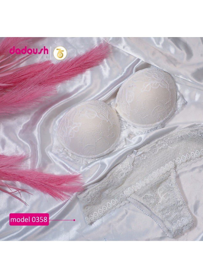 DadoUsh Women Lingerie Set - Elegant Lace Camisole Bra and Lace Panties Set - Image 2