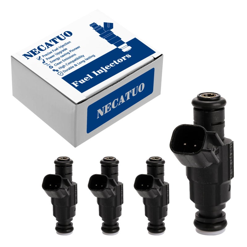 NECATUO Set of 4 Fuel Injectors Compatible with Mini Cooper 20022006 2008 L4 16L Replaces FJ967 13531487607 0280155991 - Image 2