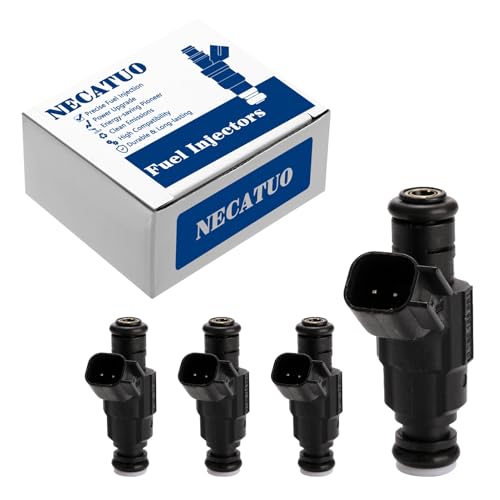 NECATUO Set of 4 Fuel Injectors Compatible with Mini Cooper 20022006 2008 L4 16L Replaces FJ967 13531487607 0280155991 - Image 1