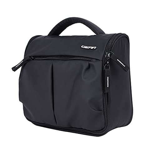 Gear Polyester Sauve Toilet 6L Small Waterproof Makeup Pouch/Toilet Kit/Toiletry Bag/Travel Bag/Travel Pouch with Wall Hanging Loop (Black -White) - Image 2