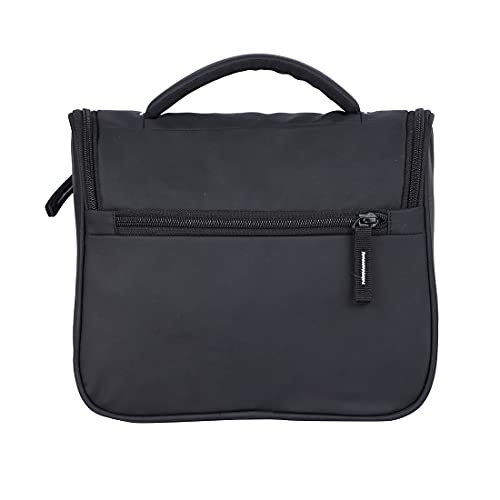 Gear Polyester Sauve Toilet 6L Small Waterproof Makeup Pouch/Toilet Kit/Toiletry Bag/Travel Bag/Travel Pouch with Wall Hanging Loop (Black -White) - Image 3