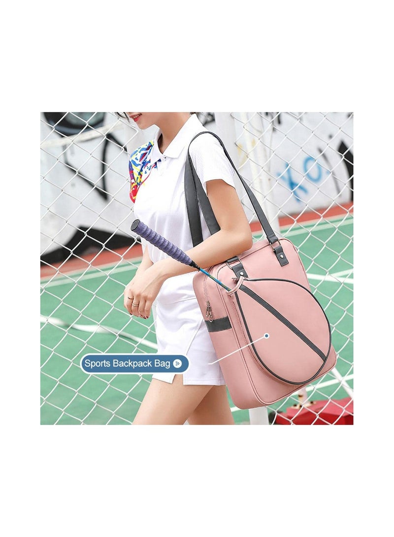 SOLARAE Tennis Shoulder Bag, Tennis Backpack for Women Men to Hold Tennis Racket, Large Capacity Outdoor Sports Fitness Bag for Badminton Racquet and Other Accessories, for Leisure, Fitness, Tourism(1 Pack) - Image 3