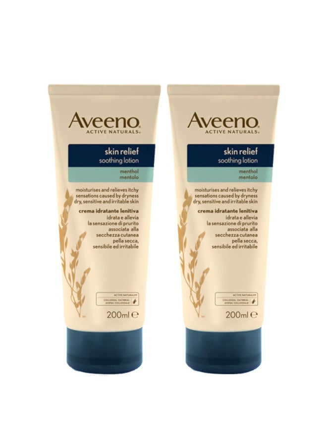 Aveeno Skin Relief Duo Soothing Lotion with Menthol 2x200ml - Image 4