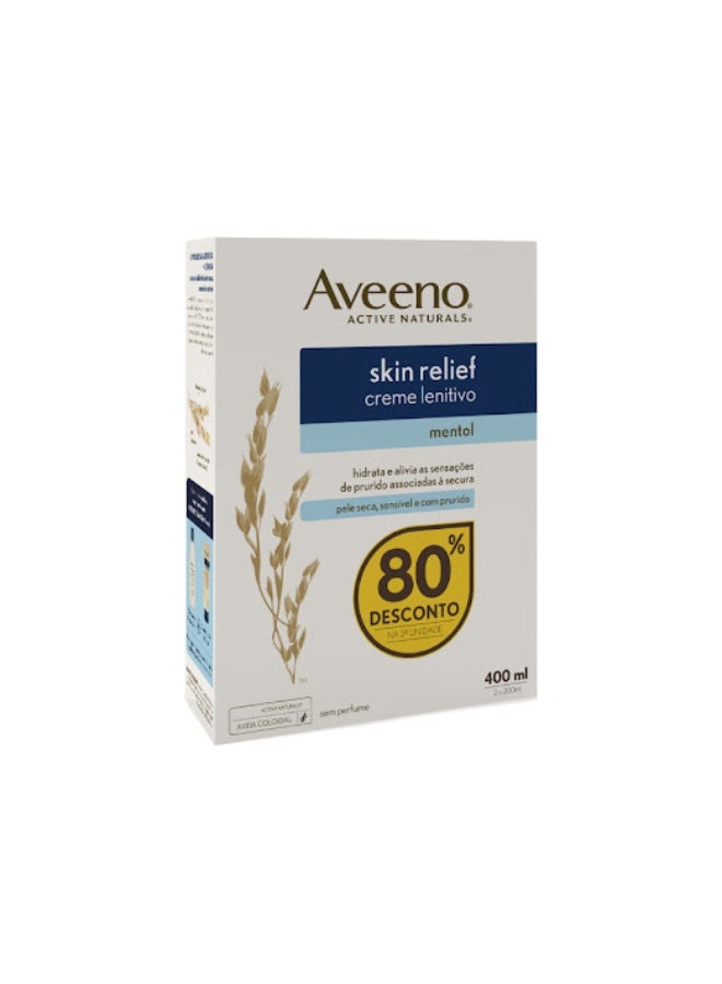 Aveeno Skin Relief Duo Soothing Lotion with Menthol 2x200ml - Image 1