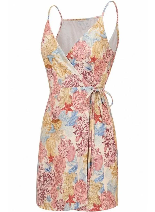 Sherin Colorful Patterned Strap Mini Dress.