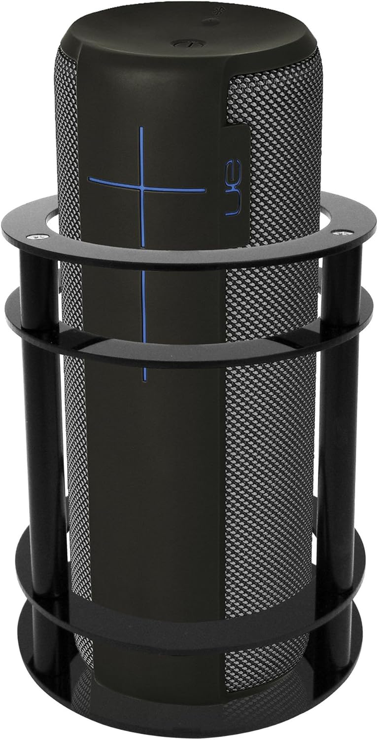 FitSand Speaker Guard Stand Station for UE MEGABOOM - Enhanced Strength and Stability to Protect Alexa Boom Speaker (Black) - Image 1
