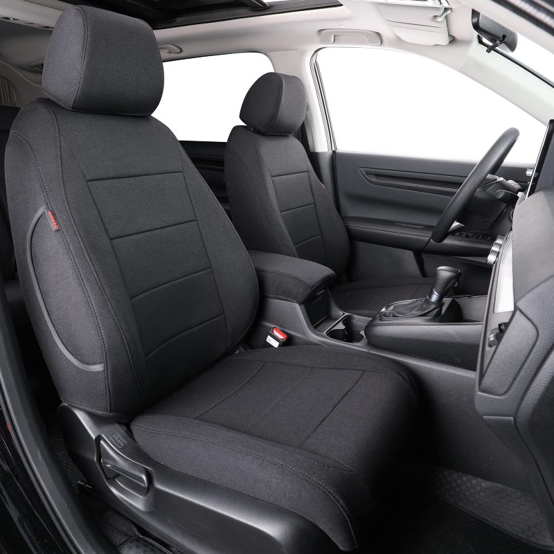 coverdream Full Set CRV Seat Covers Custom Fit for 2023 2024 2025 2026 Honda CRV LXEXEXLHybridSport SeriesTrailsportFully CoveredAirbag Compatible UV Resistant Polyester Seat ProtectorBlack