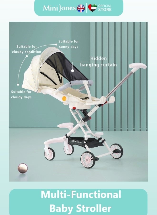 مينيجونز عربة أطفال ميني جونز متعددة الوظائف، تدور 360 درجة، قابلة للطي باللون الأخضر - Image 5