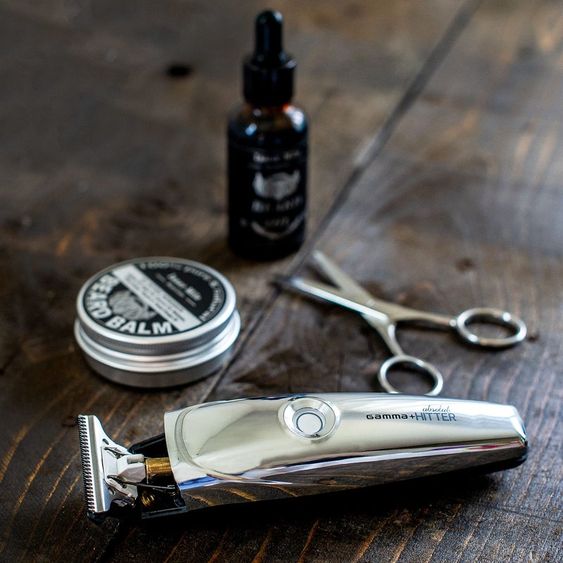 GAMMA+ Absolute Hitter Professional Cordless Hair Trimmer, Modular Color Lids, 3 Guards, 3 Modular Color Lids Included (Matte Chrome, Rose Gold, Gold) - Image 4