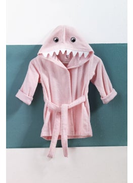 Tanem Home Cotton Shark Embroidered Children's Bathrobe for Girls  - Image 1