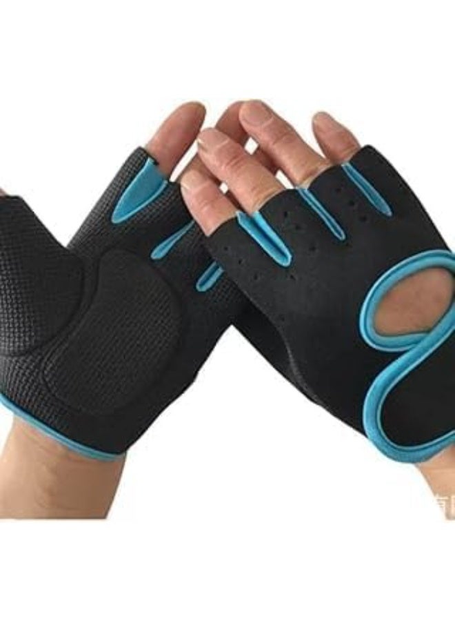 Padded half-finger sports gloves – Non-slip gym gloves for weightlifting and fitness training - Image 1