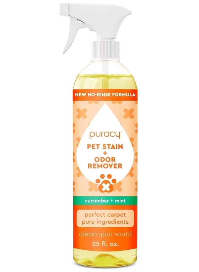 puracy Natural Platinum Pet Stain and Odor Remover Plant-Powered Professional Pet Urine Odor Eliminator with Natural Enzymes Safe and Effective Carpet Pet Stain Remover and Cleaner, Cucumber & Mint - Image 1