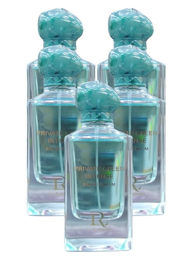 Le Robinson 5 Pieces Private Green Intense Perfume For Women 100ml EDP - Image 1