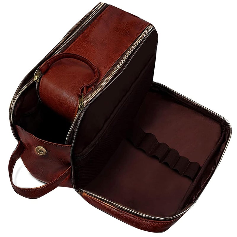 Handcuffs Toiletry Pouch for Men & Women – Waterproof Vegan Leather Pouch| Shaving Kit Bag & Grooming Travel Toiletry Bag | Toiletries Organiser - Image 1