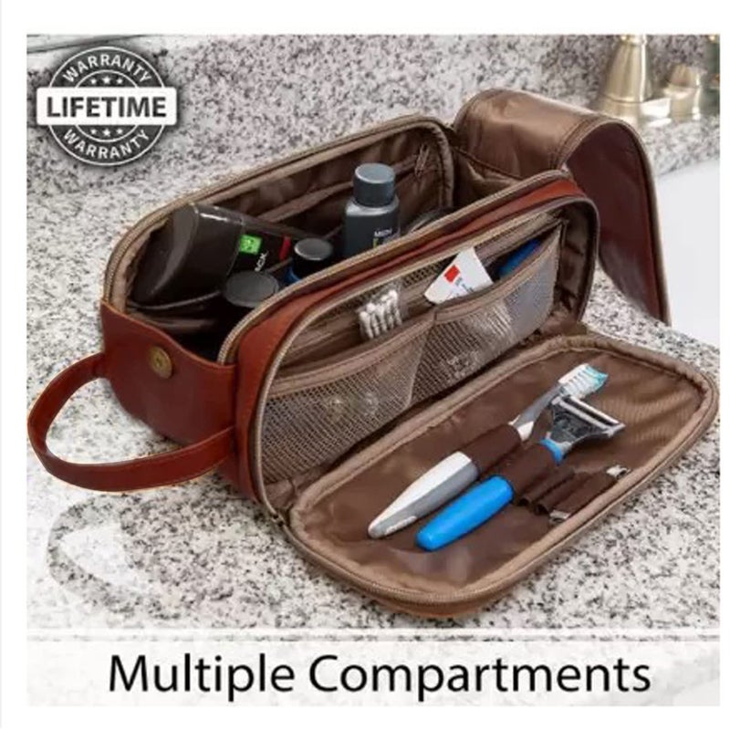 Handcuffs Toiletry Pouch for Men & Women – Waterproof Vegan Leather Pouch| Shaving Kit Bag & Grooming Travel Toiletry Bag | Toiletries Organiser - Image 3