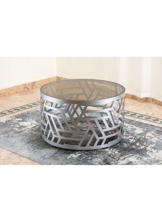 Smart Furniture Elegant Glass Top Coffee Table 79L x 45H x 79W 
