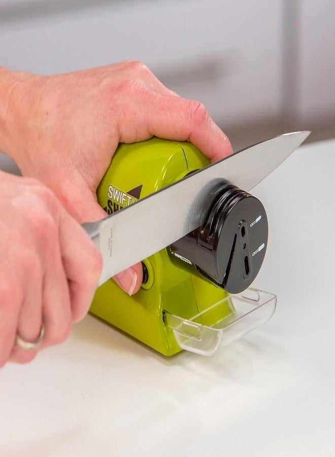 Swifty Sharp Cordless Motorized Knife Sharpener Green - Image 1