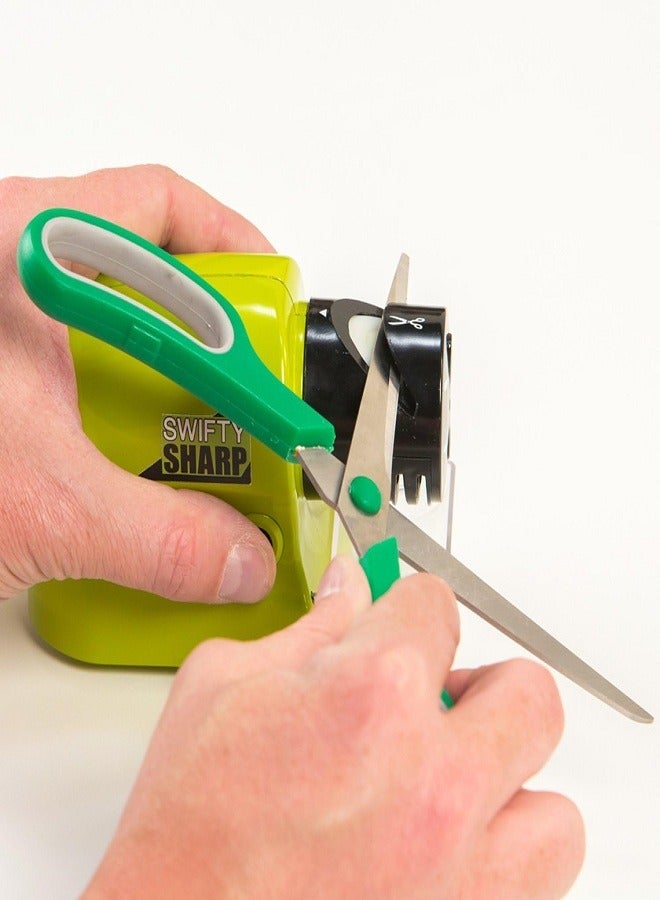 Swifty Sharp Cordless Motorized Knife Sharpener Green - Image 3