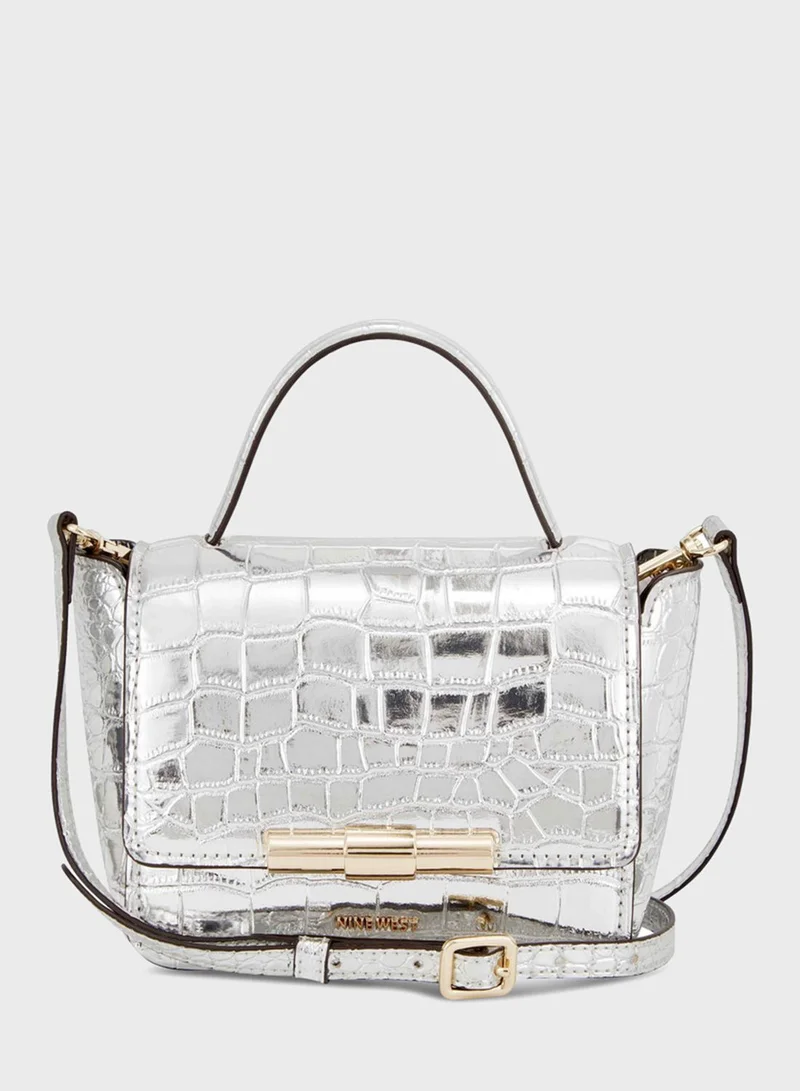 NINE WEST Textured Satchel