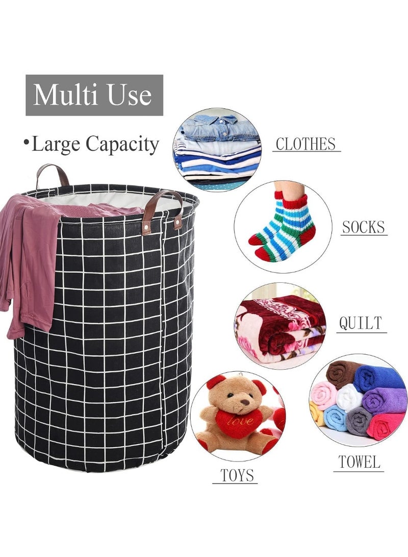 Laundry Basket, Convenient, Multi-functional, Foldable Laundry Basket, Easy to Use, Stylish, Large Capacity, for Home (Black Mesh)  - Image 2