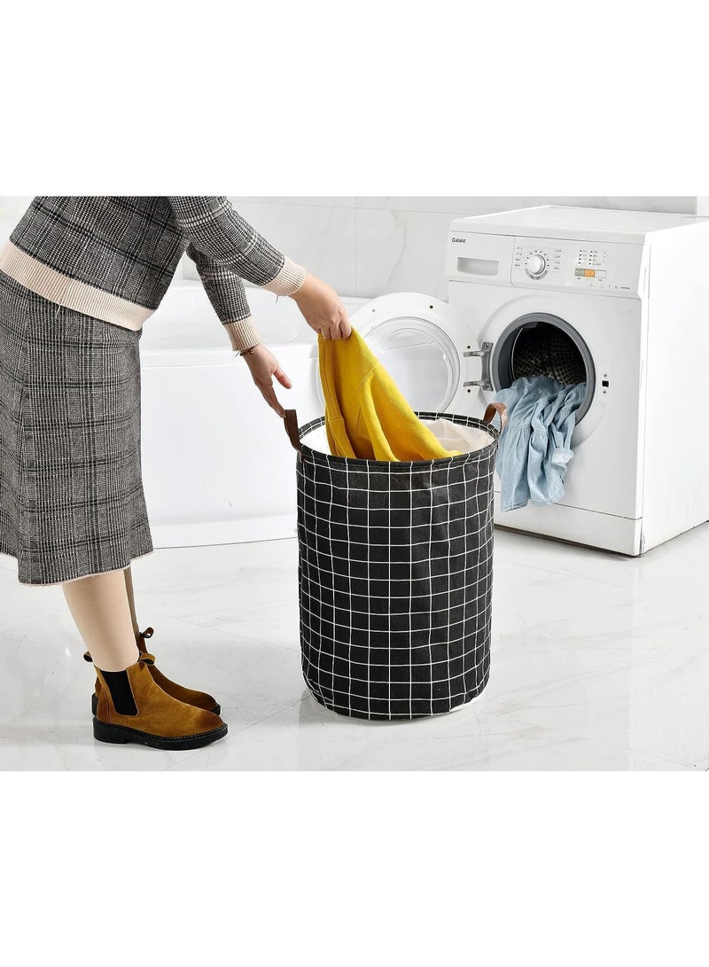 Laundry Basket, Convenient, Multi-functional, Foldable Laundry Basket, Easy to Use, Stylish, Large Capacity, for Home (Black Mesh)  - Image 4