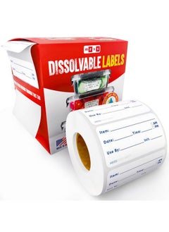Dissolvable Labels For Food Containers (1X2 200) Dissolvable Food Labels For Food Storage Dissolves Like Magic With Absolutely No Clean Up Removable Kitchen Labels Freezer Labels