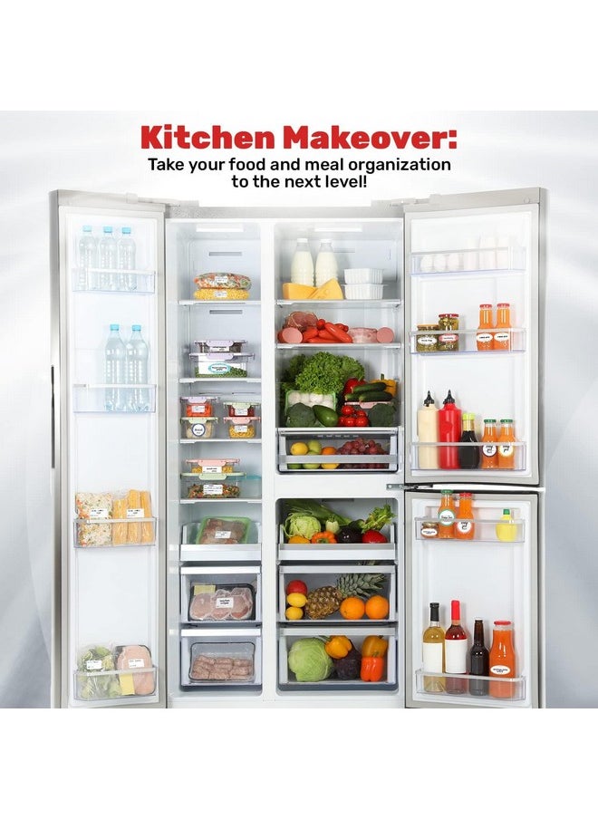 MESS - Dissolvable Labels For Food Containers (1X2 200) Dissolvable Food Labels For Food Storage Dissolves Like Magic With Absolutely No Clean Up Removable Kitchen Labels Freezer Labels - Image 1