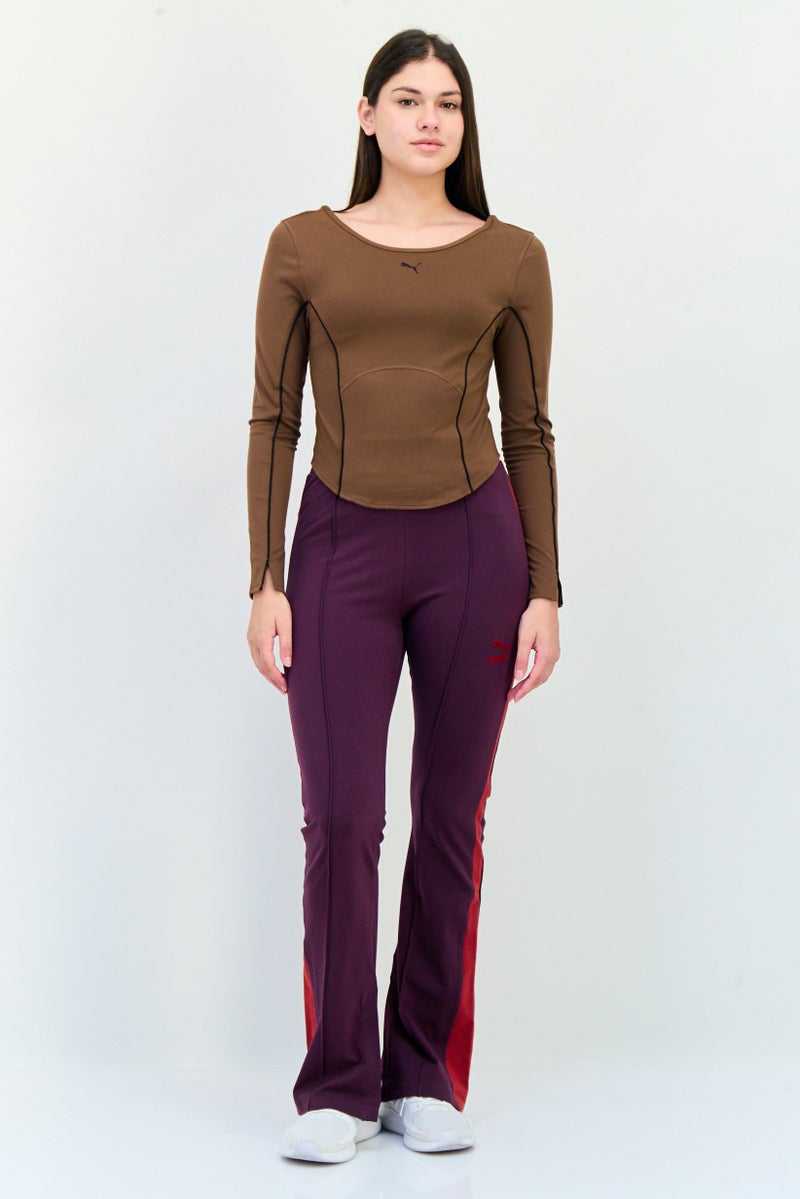 PUMA Women Sportswear Fit Long Sleeve Outdoor Top, Brown  - Image 4