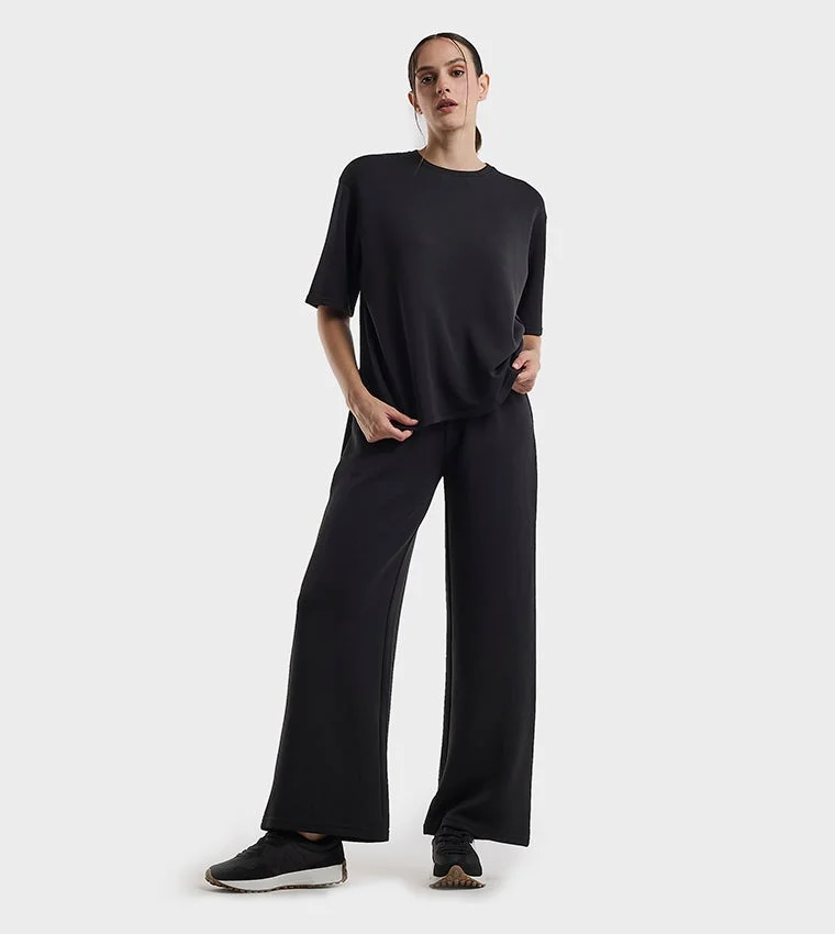 بي سي بي جي BCBG Modal Poly Round Neck T Shirt