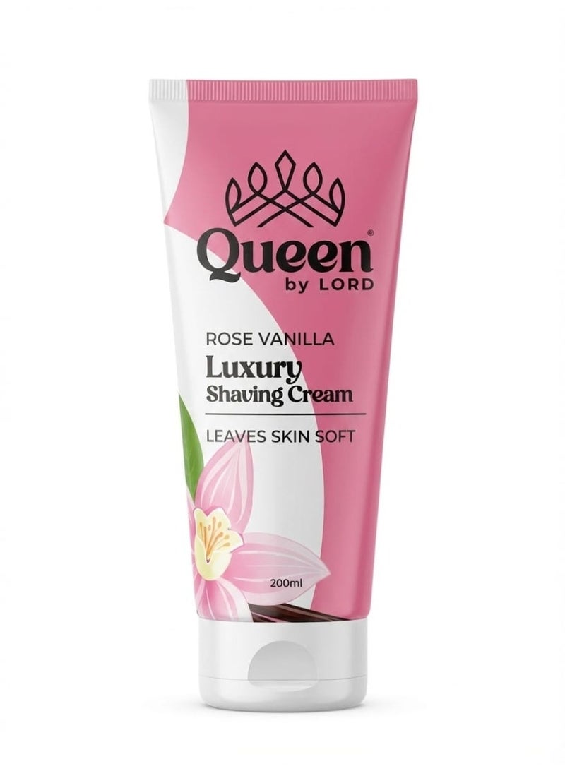 Luxury Shaving Cream Rose Vanilla - 200 ml - Packaging May Vary
