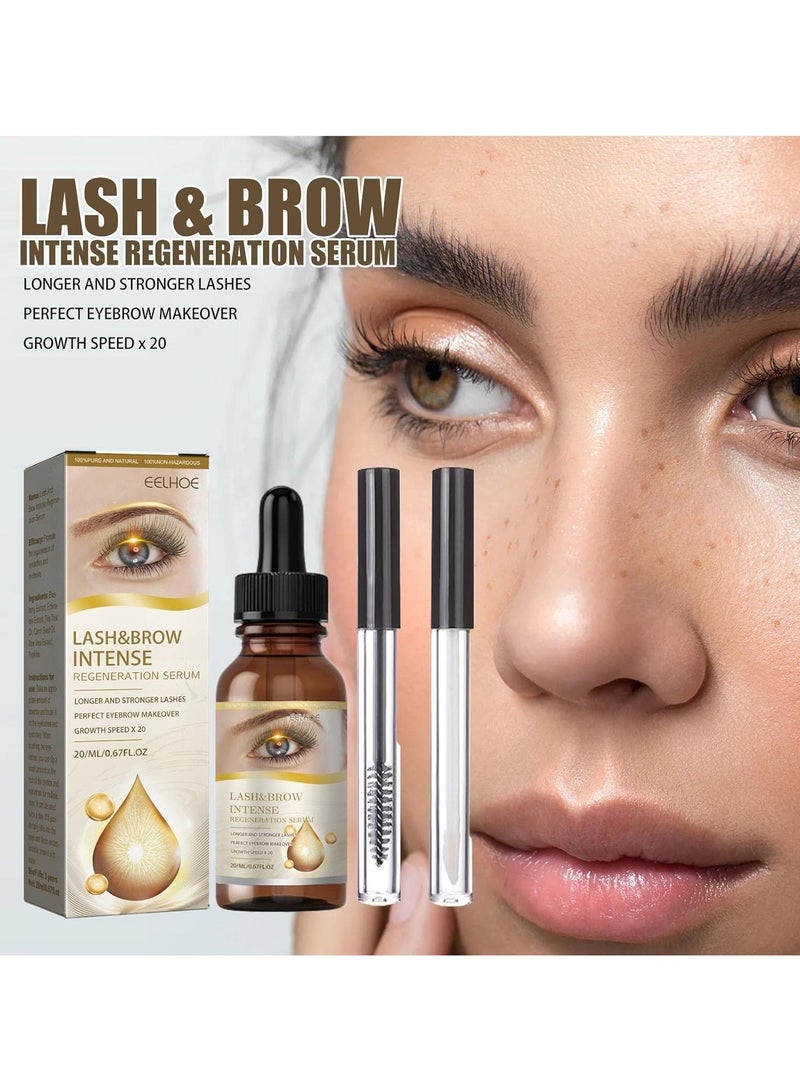EELHOE Eyelash and Eyebrow Powerful Regeneration Essence 20ml Dark and Thick, with Curly Eyelashes That Are Natural - Image 2