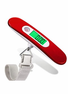 KASTWAVE Luggage Scale, Portable Digital Luggage Scale Travel Scale Suitcase Scales Weights Electronic Hanging Pocket Scale Weight Balance Data Hold Tare Function 110 lb/ 50KG Capacity Red  - Image 4