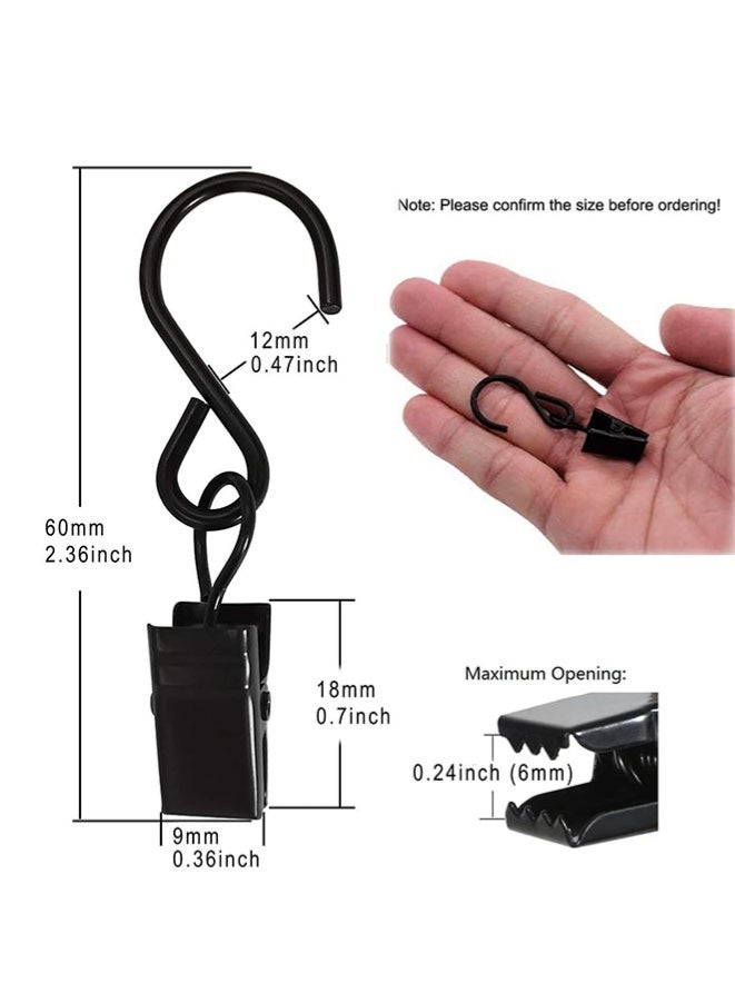 S Hooks Curtain Clips-50 Pack Hanging Hooks Hangers Clips for Camping - Image 3