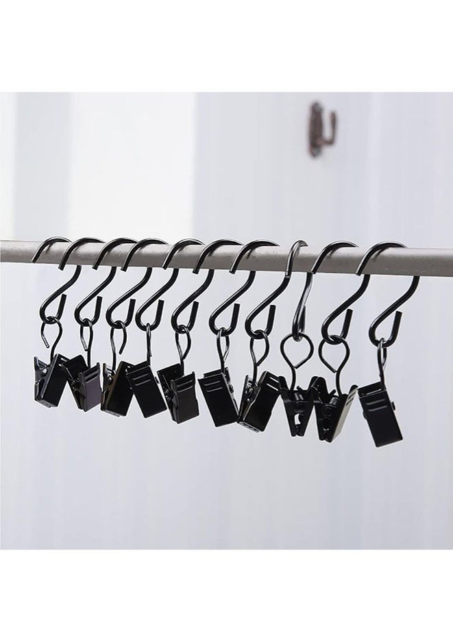 S Hooks Curtain Clips-50 Pack Hanging Hooks Hangers Clips for Camping - Image 5