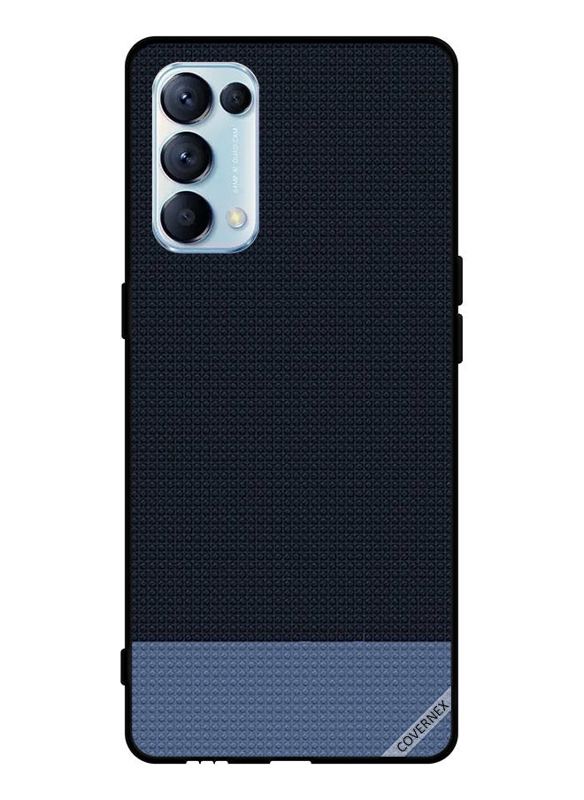 Covernex غطاء حماية لهاتف Oppo Reno5 Pro 5G بنمط أشكال منقطة باللون الأزرق  - Image 1