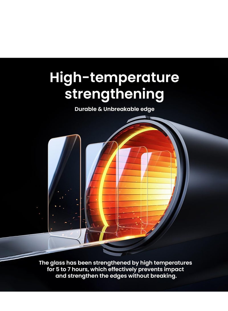 بريف حماية شاشة آيفون 15 برو مقاس 6.1 بوصة، [تركيب سهل] زجاج مقوى بدرجة صلابة 9H، تغطية كاملة ثلاثية الأبعاد، خالية من الفقاعات، مقاومة للخدوش، وضوح فائق عالي الدقة كالكريستال - Image 4