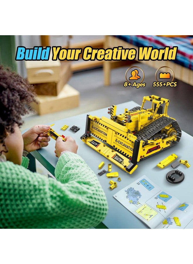 HBUDS Robot Building Kits, 5-in-1 Stem Toys for Boys Age 8-14, APP & Remote Control Excavator Kids Construction Toys, Programmable Erector Sets, Educational Robotic Kit Gifts for Girls Boys (555 PCS) - Image 4