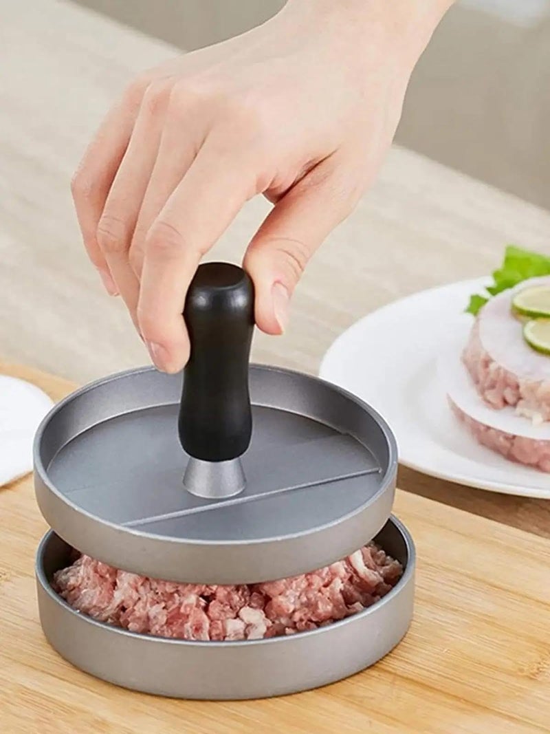 Cuttakeet Shop Cast Aluminum Burger Press Kit - Delicious Hamburger Maker (Vegan Too) - Burger Press & BBQ Press Kit with High Quality Non-Stick Coating