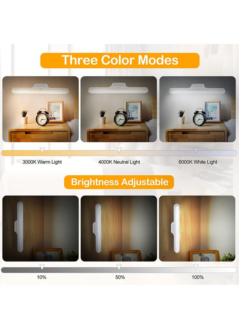 Under Cabinet Lights Rechargeable Battery Led Lights Ba Dimmable Led Light Bar With 3 Color Modes USb Rechargeable Wall Shelf Closet Mirror Bedside Kitchen Lighting
