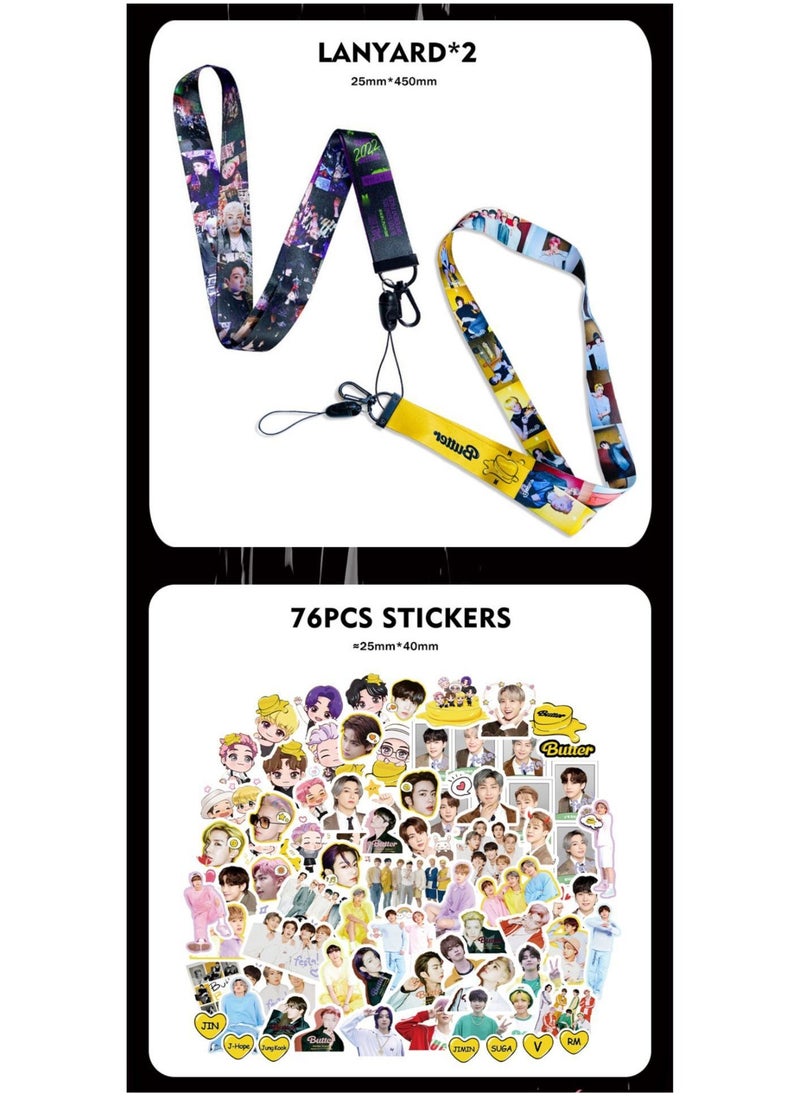 EHOME BTS Gift Box Set With Lomo Cards, Acrylic Stand, Hand Account Tape, Lanyard, Stickers, Photo Card  - Image 5