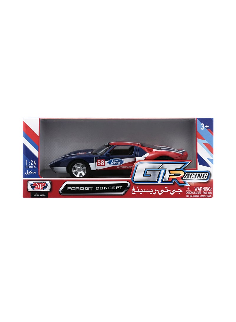 MOTORMAX GT Racing Ford GT Concept Die-Cast Model Car 1:24 Scale | Officially Licensed Supercar Collectible | Opening Doors, Detailed Interior & Free-Wheeling Die-Cast Toy - Image 5