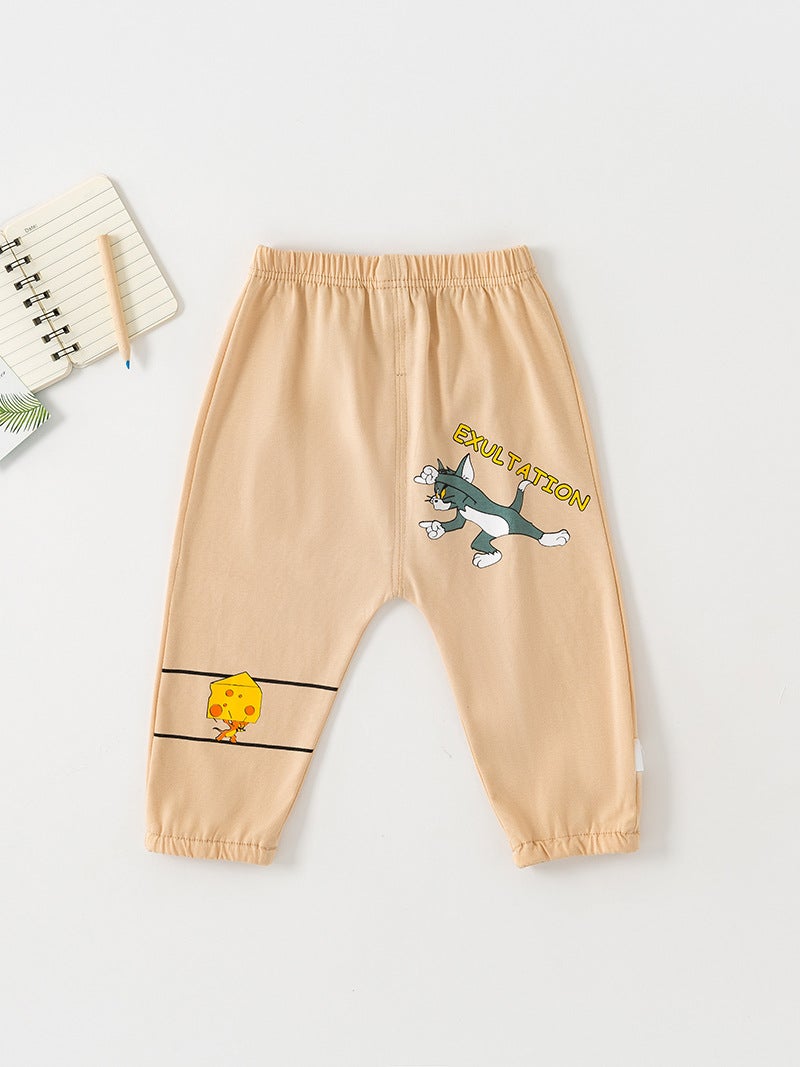 Baby Anti-Mosquito Pants New Pants Lycra Cotton Thin Air Conditioning Children'S Ankle-Tied Sports Infant Trousers - Image 4