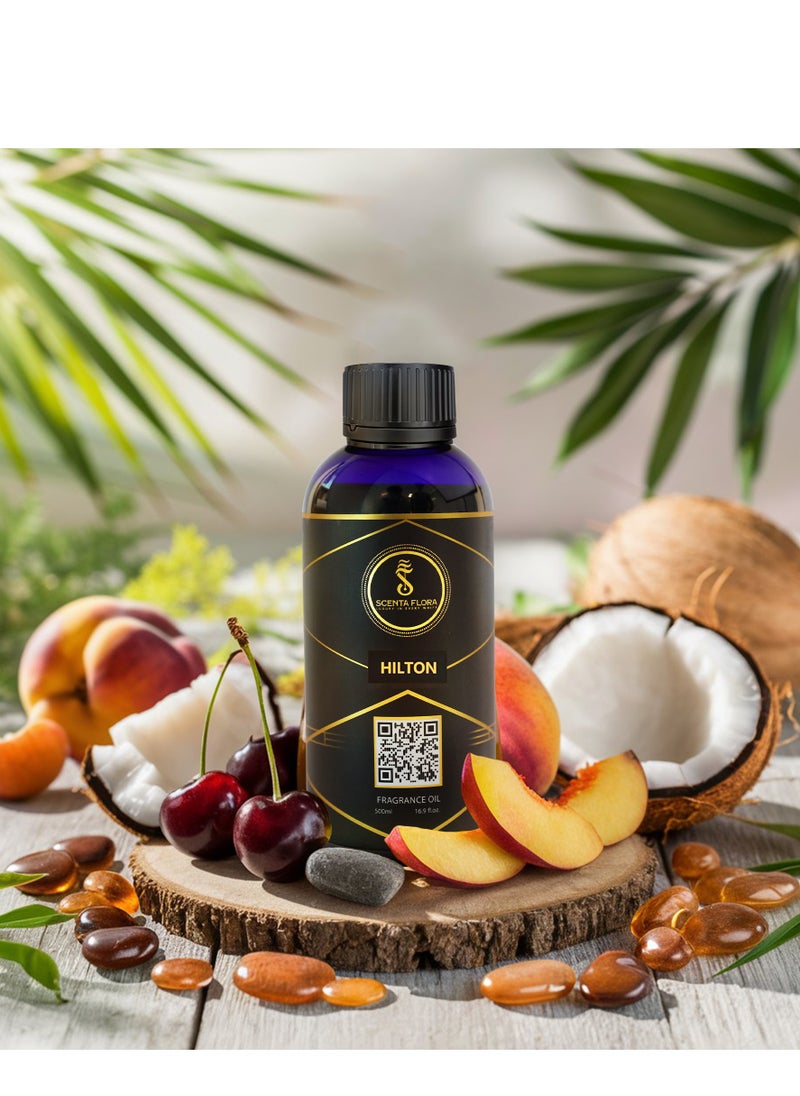 Scenta Flora HILTON - Diffuser Aroma Oil - Soothing, Healing, and Relaxing Fragrance for Scent Diffusers - Aromatherapy (500 ml)  - Image 1