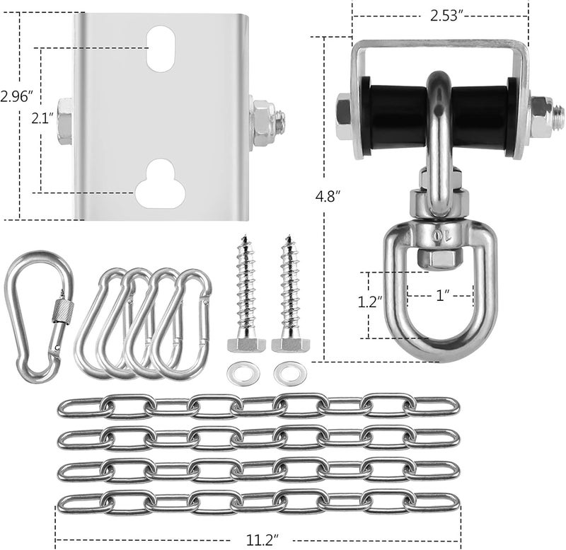Eapele Heavy Bag Hanger, Punching Bag Mount for Ceiling 360° Swivel Wood Beam Holder for Boxing Bag, Heavy Bag, Gym Punching Bag, Speed Bag, Aerial Yoga Swing, Gymnastic Rings, Sandbag, Hammock - Image 4