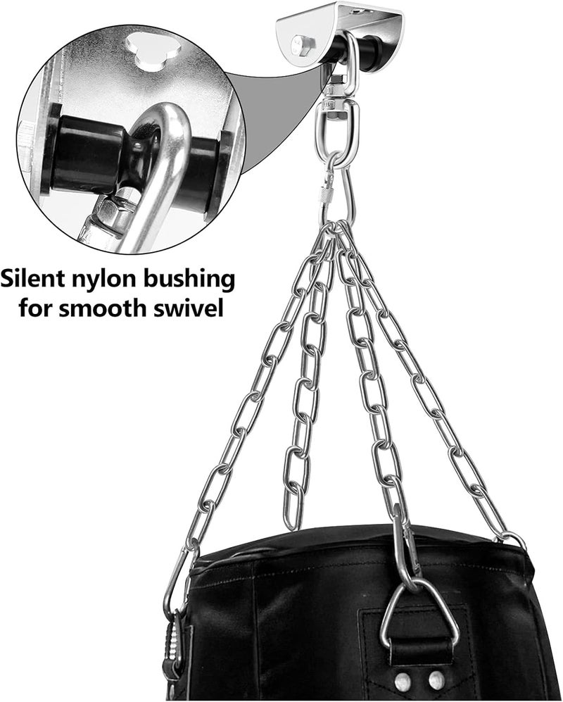 Eapele Heavy Bag Hanger, Punching Bag Mount for Ceiling 360° Swivel Wood Beam Holder for Boxing Bag, Heavy Bag, Gym Punching Bag, Speed Bag, Aerial Yoga Swing, Gymnastic Rings, Sandbag, Hammock - Image 3