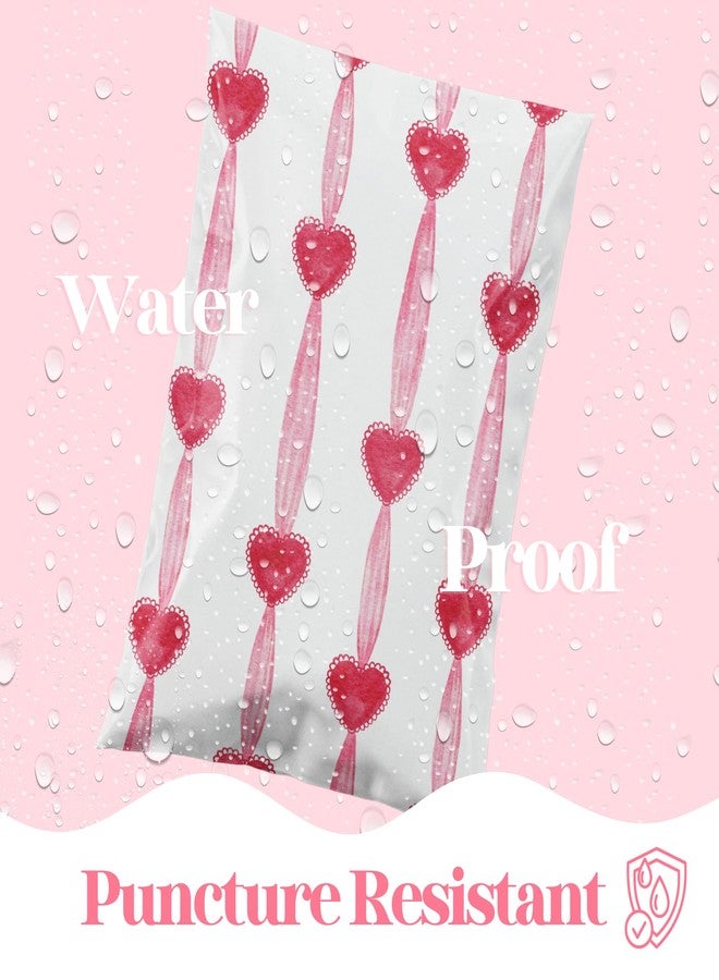 Pretty Package Store 14.5x19 Designer Poly Mailer 100 Pack Heavy Duty Waterproof Self Seal Shipping Bags for Small Business Large Mailing Envelopes Bulk Tear Resistant Packaging Valentine Heart - Image 3