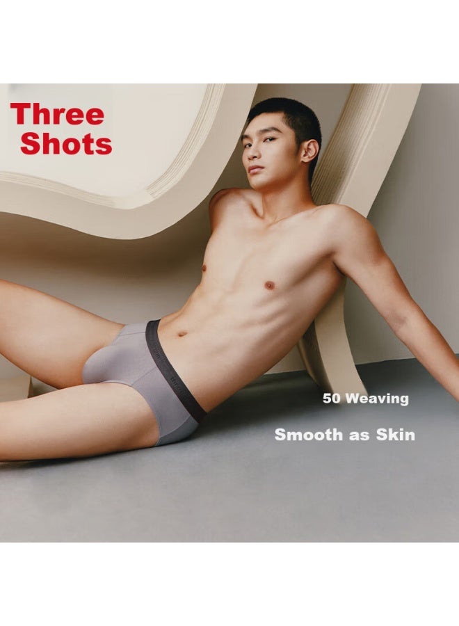 Threegun Modal Men's Underwear Father's Day 7a Antibacterial Breathable Elastic Triangle Boxer Briefs - Image 1