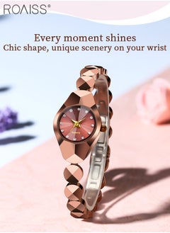 Women's Tungsten Steel Strap Quartz Watch, Analog Display Round Dial with Zirconia Diamonds Decoration, Waterproof Luxurious Exquisite Wristwatch as Gift for Ladies - pzsku/Z6FF596B911ED16EDC8FCZ/45/_/1713577761/cd40acf1-bd6c-4e75-810c-a0ec132adbc9